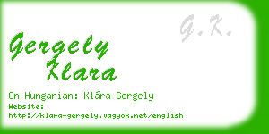 gergely klara business card